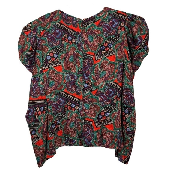 Veronica Beard Simmons Puff Sleeve Silk Blend Top - Picture 3 of 14